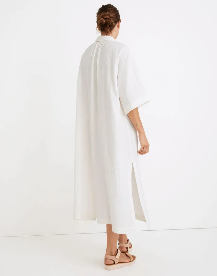 Women Swim Madewell Lightestspun CoverUp Maxi Shirtdress