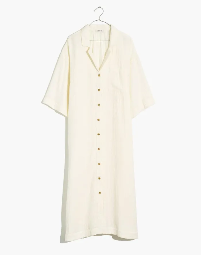 Women Swim Madewell Lightestspun CoverUp Maxi Shirtdress