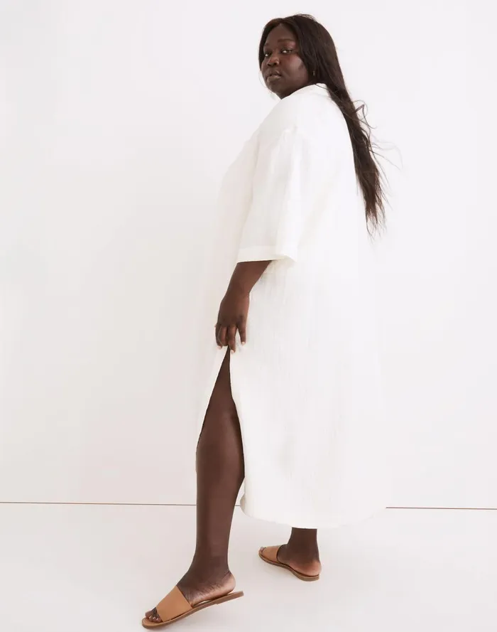 Women Swim Madewell Plus Lightestspun CoverUp Maxi Shirtdress