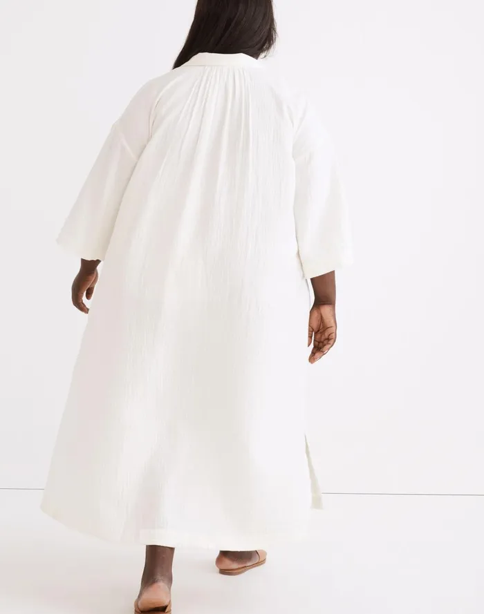 Women Swim Madewell Plus Lightestspun CoverUp Maxi Shirtdress