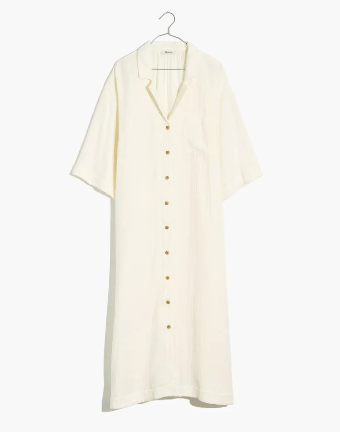 Women Swim Madewell Plus Lightestspun CoverUp Maxi Shirtdress