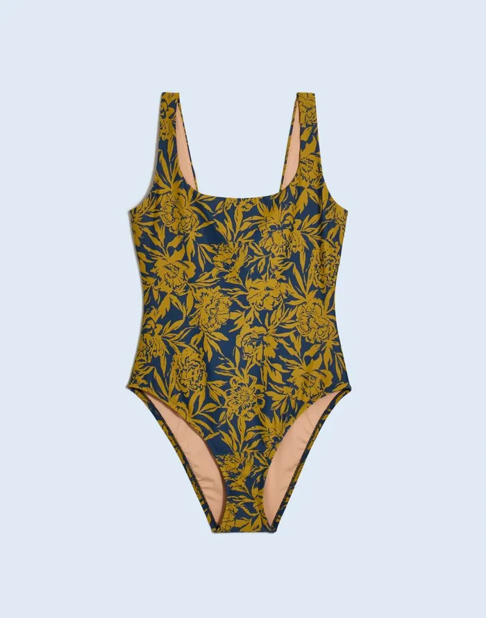 Women Swim Madewell Plus ScoopNeck OnePiece Swimsuit In Floral