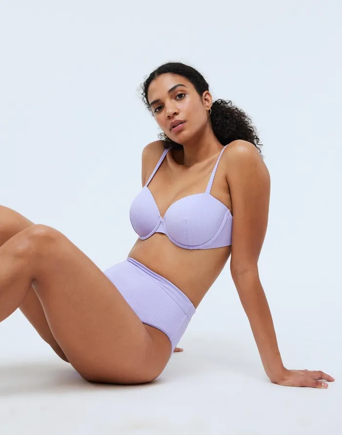 Women Swim Madewell Ribbed Balconette Bikini Top