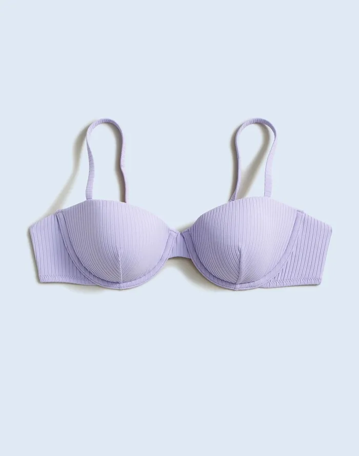 Women Swim Madewell Ribbed Balconette Bikini Top