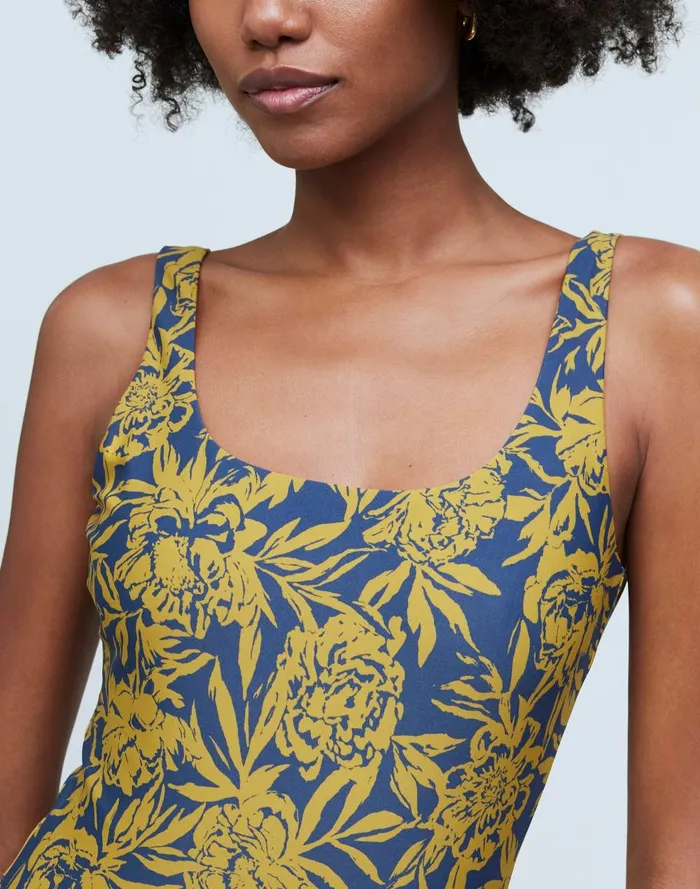 Women Swim Madewell ScoopNeck OnePiece Swimsuit In Floral