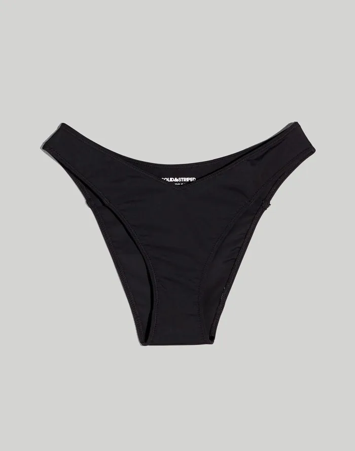 Women Swim Madewell Solid and StripedAdriana Bikini Bottom