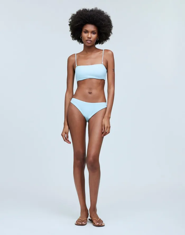 Women Swim Madewell SpaghettiStrap Bandeau Bikini Top