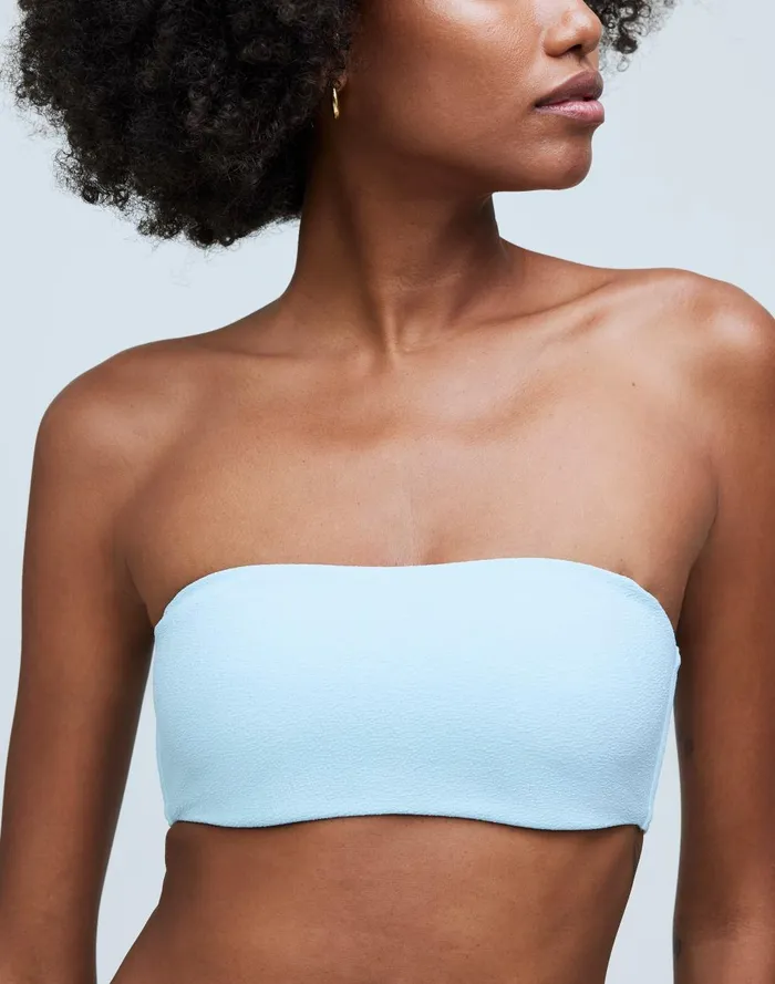 Women Swim Madewell SpaghettiStrap Bandeau Bikini Top
