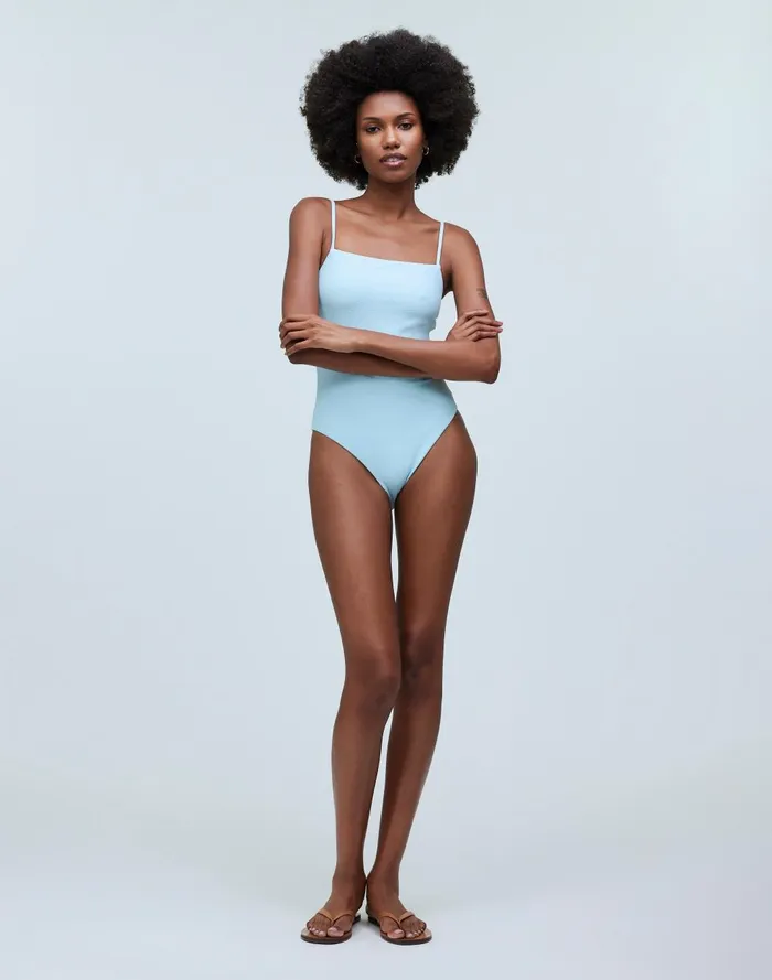 Women Swim Madewell SquareNeck OnePiece Swimsuit