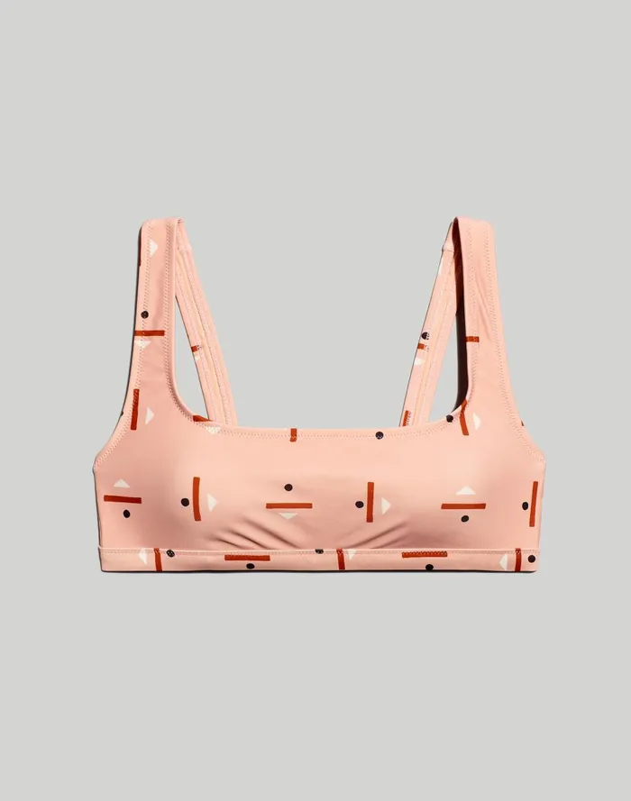 Women Swim Madewell X Caroline Z Hurley Balconette Bikini Top In Abstract Alpha