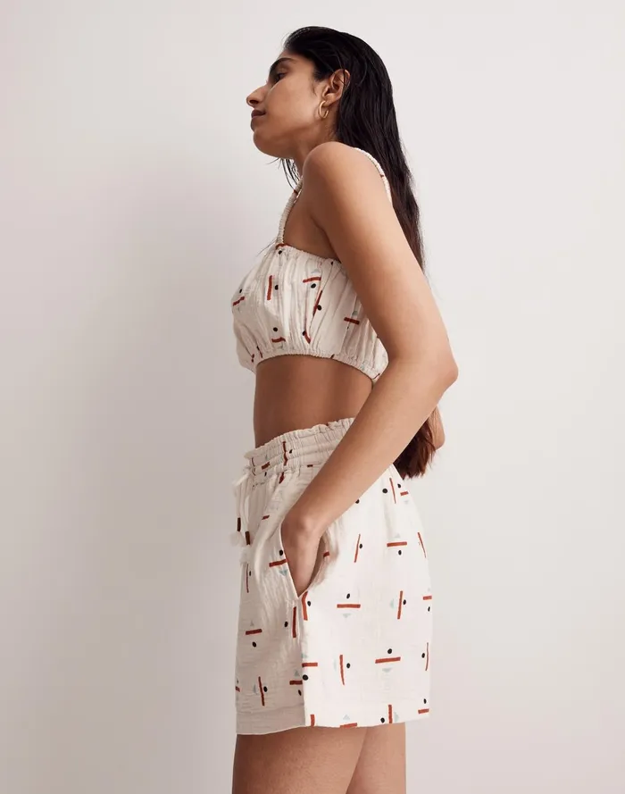 Women Swim Madewell X Caroline Z Hurley Board Shorts In Tridot