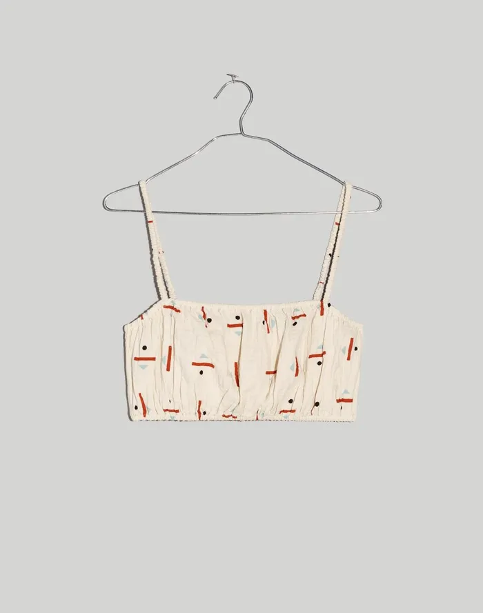 Women Swim Madewell X Caroline Z Hurley CoverUp Bubble Crop Top In Tridot