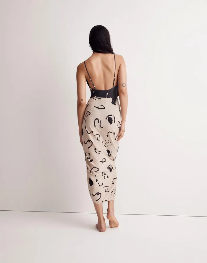 Women Swim Madewell X Caroline Z Sarong Scarf In Abstract Alpha
