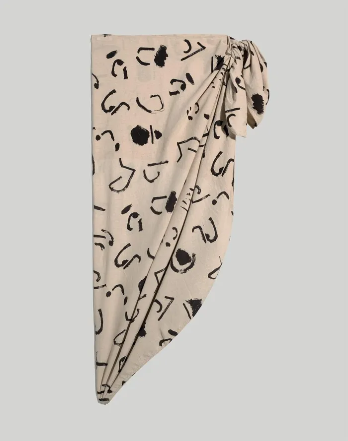 Women Swim Madewell X Caroline Z Sarong Scarf In Abstract Alpha