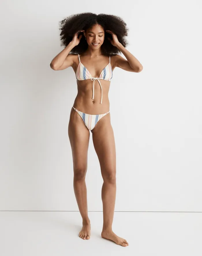 Women Swim Madewell X OOKIOH Goa Bikini Bottom In Cabana Stripe