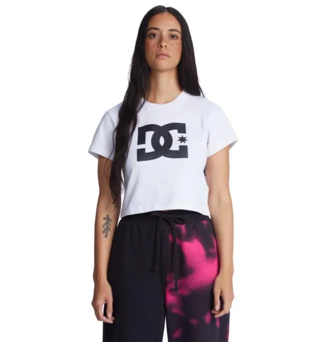 Women TShirts Hoodies and Jackets DC Women039s DC Star Cropped TShirt White