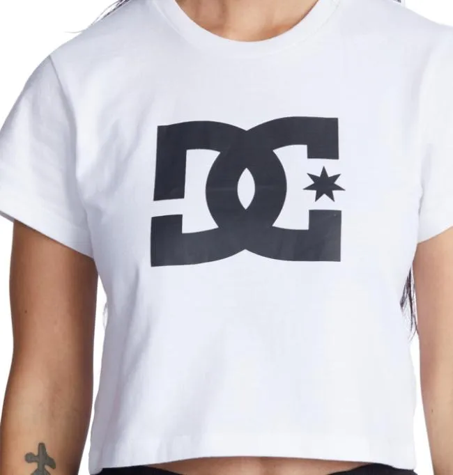 Women TShirts Hoodies and Jackets DC Women039s DC Star Cropped TShirt White