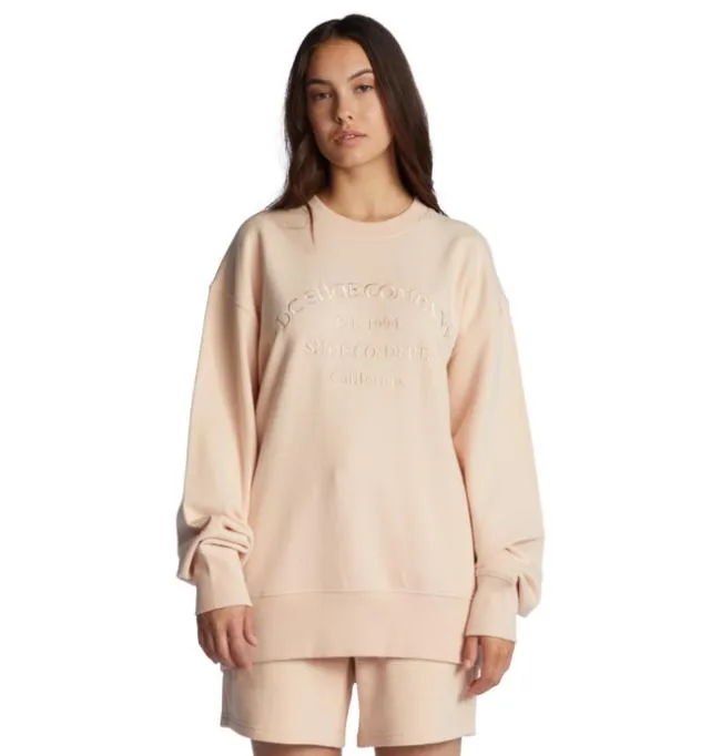 Women TShirts Hoodies and Jackets DC Women039s Weekend Sweatshirt Cream Tan