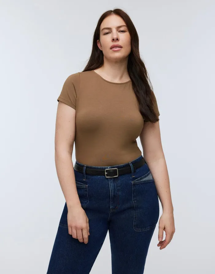 Women Tees Madewell Crewneck Thong Bodysuit