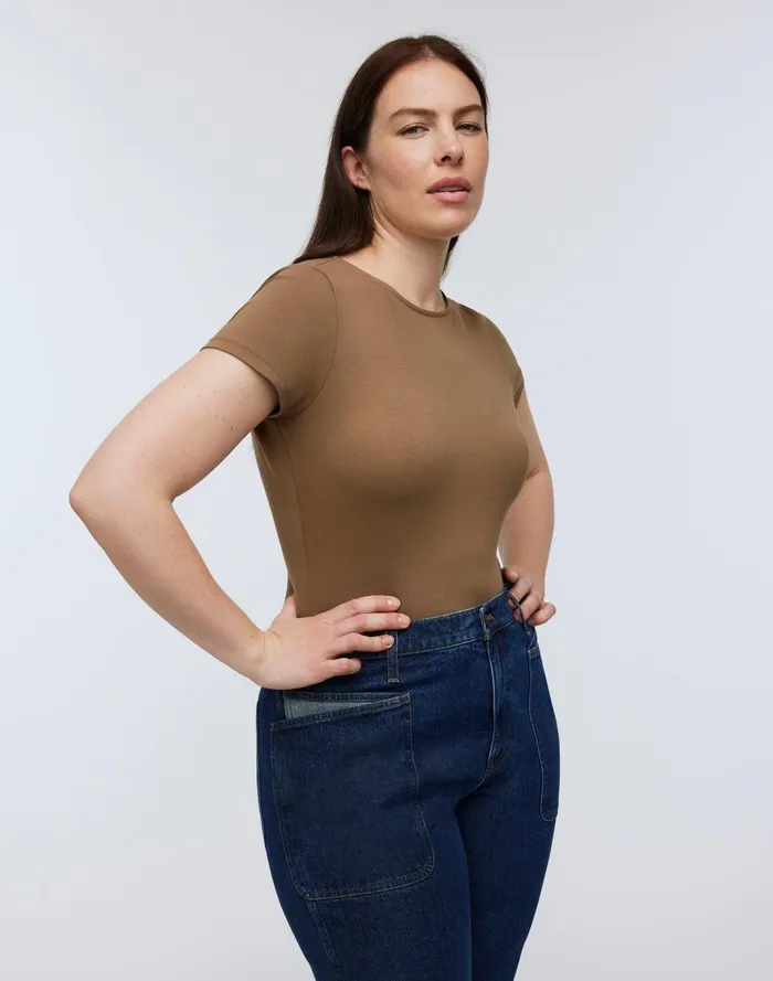 Women Tees Madewell Crewneck Thong Bodysuit