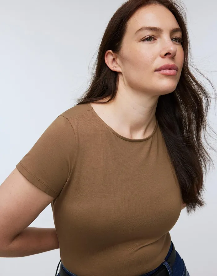 Women Tees Madewell Crewneck Thong Bodysuit