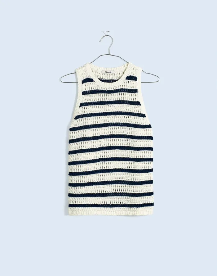 Women Tees Madewell CrochetKnit Crewneck Sweater Tank