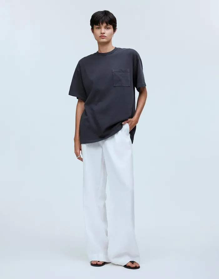 Women Tees Madewell GarmentDyed Oversized Pocket Tee