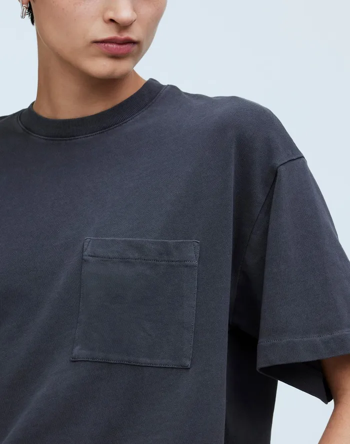 Women Tees Madewell GarmentDyed Oversized Pocket Tee