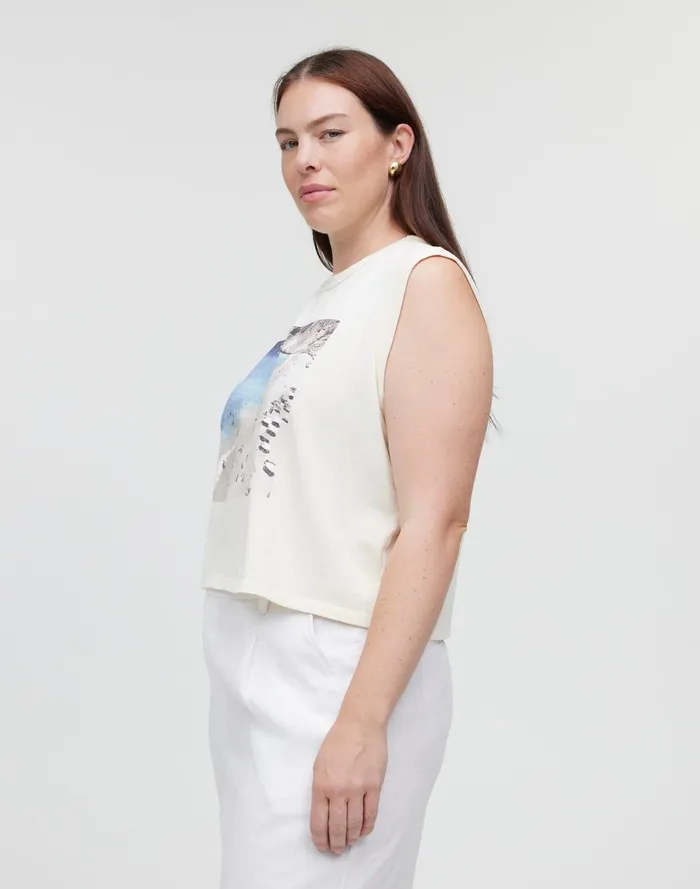 Women Tees Madewell Graphic Crewneck Muscle Tee