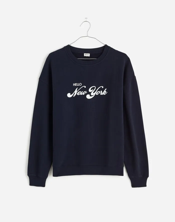 Women Tees Madewell KULE Oversized Hello New York Sweatshirt