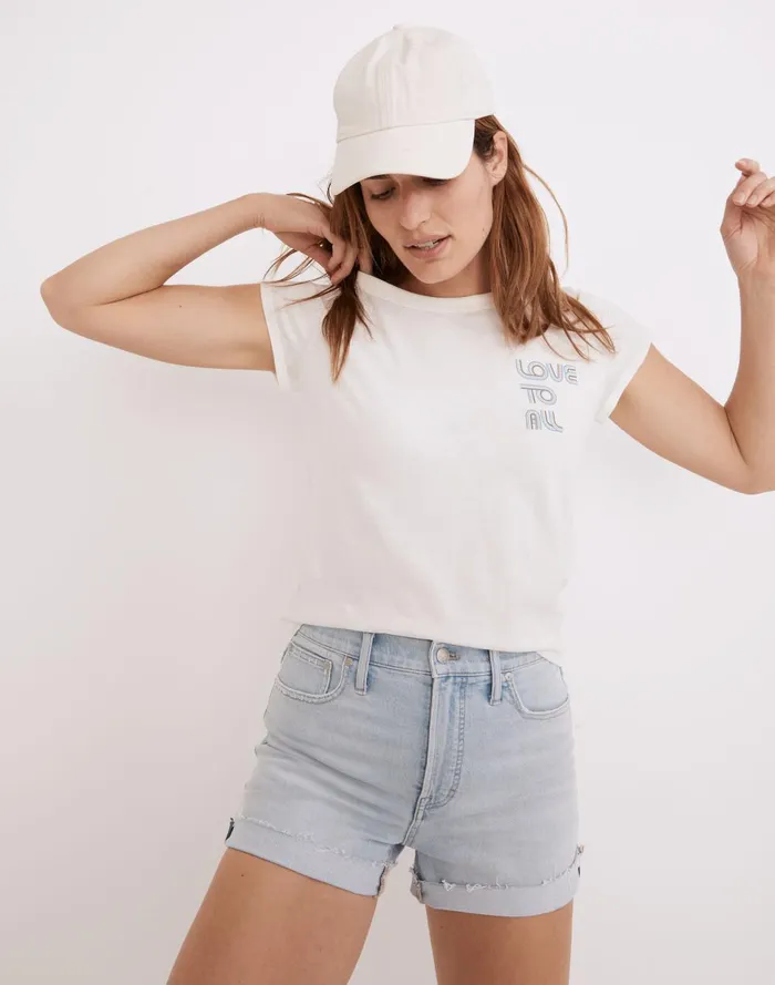 Women Tees Madewell Love To All Pride Softfade Cotton Perfect Vintage Tee