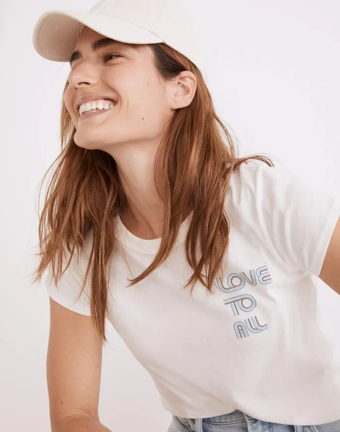 Women Tees Madewell Love To All Pride Softfade Cotton Perfect Vintage Tee