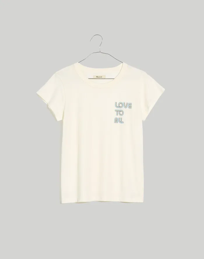 Women Tees Madewell Love To All Pride Softfade Cotton Perfect Vintage Tee