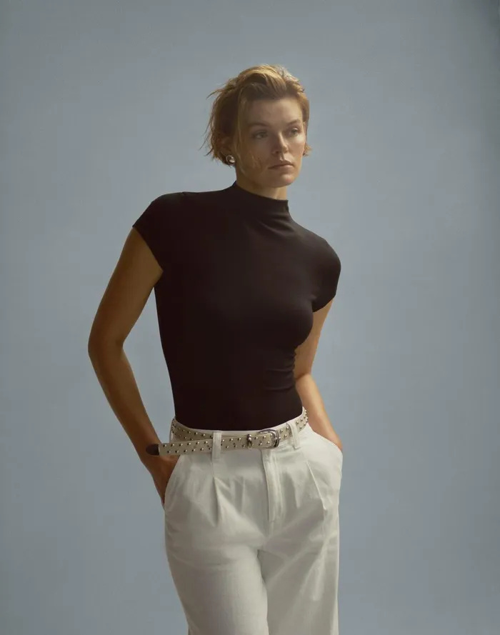 Women Tees Madewell Mockneck Thong Bodysuit
