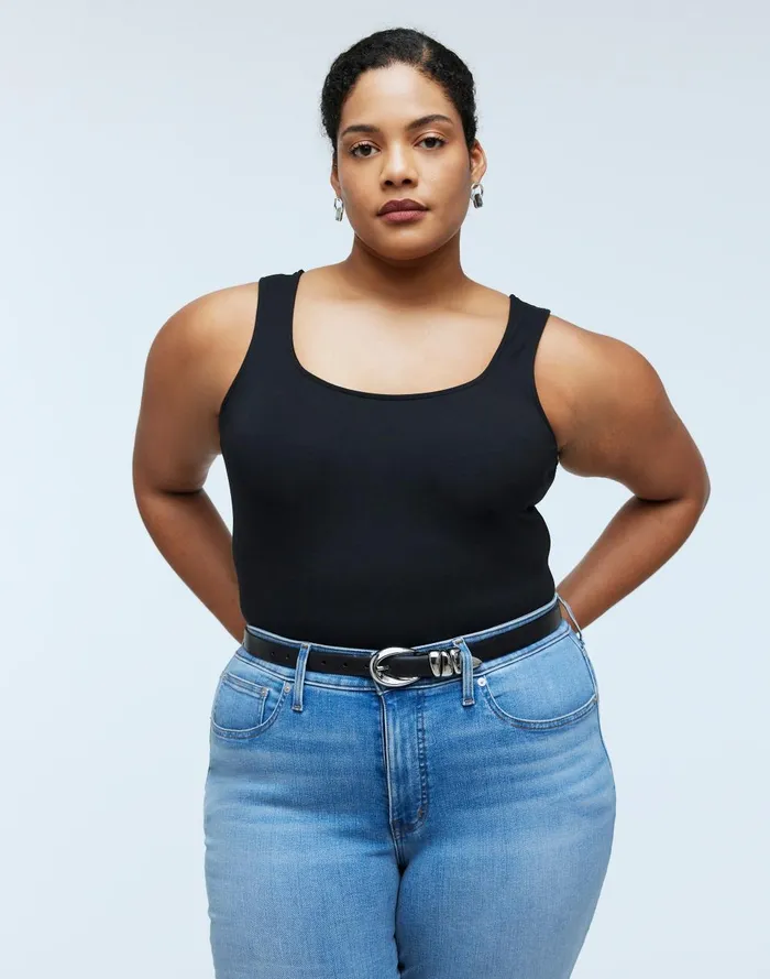 Women Tees Madewell Plus WideStrap Tank Thong Bodysuit