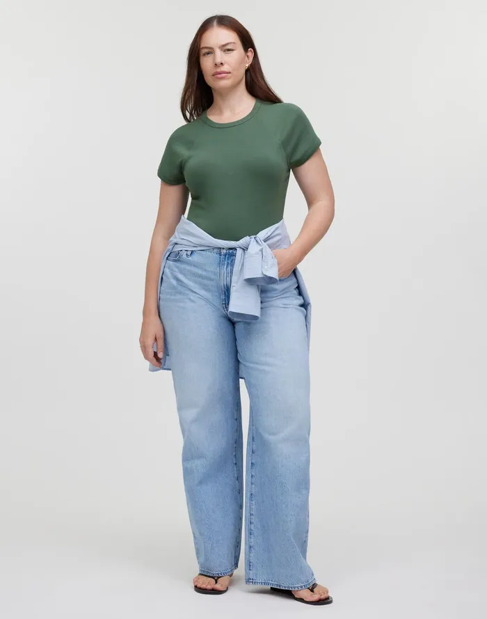 Women Tees Madewell RaglanSleeve Baby Tee