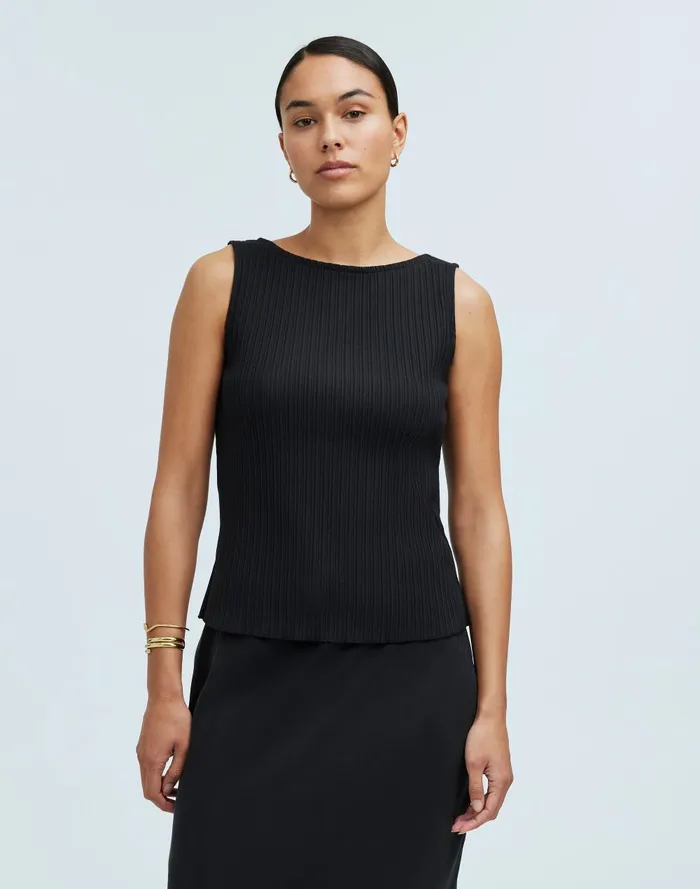 Women Tees Madewell Ribbed Boatneck Tank