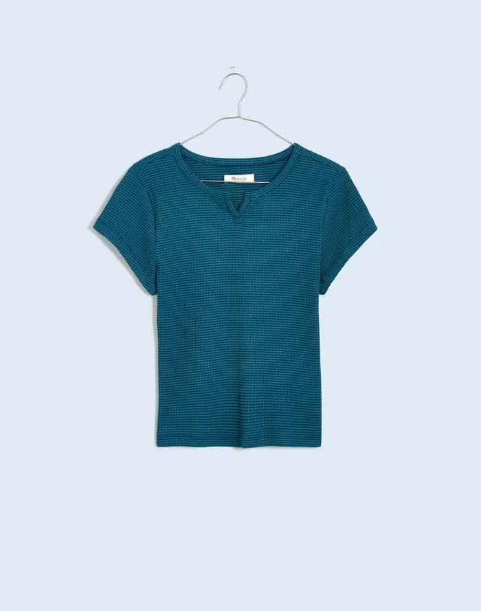 Women Tees Madewell Ribbed SplitNeck Tee