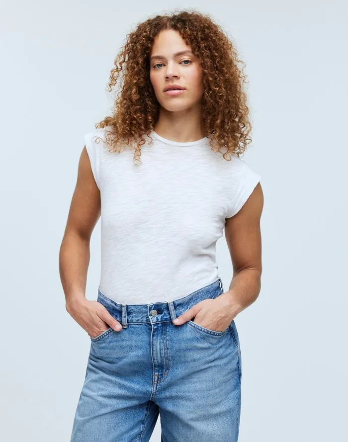 Women Tees Madewell Slub Crewneck Muscle Tee