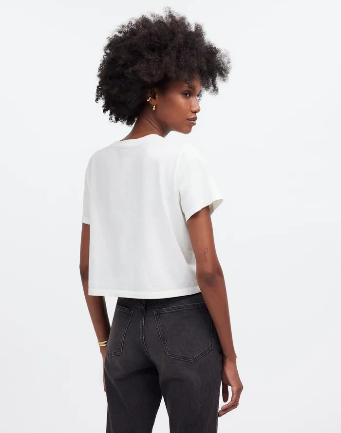 Women Tees Madewell Softfade Cotton BoxyCrop Tee