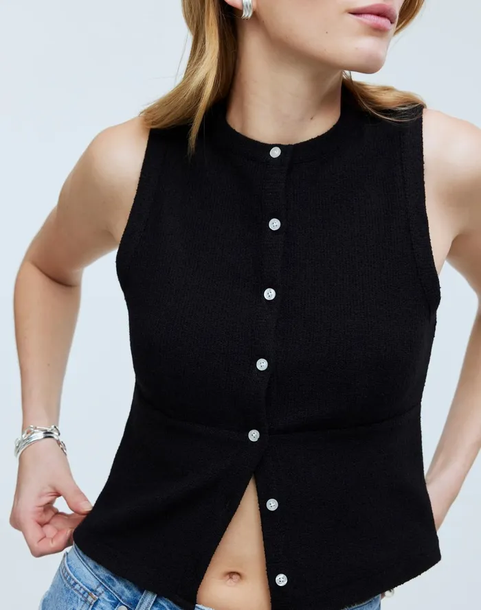 Women Tees Madewell SplitCrewneck Cardigan Tank