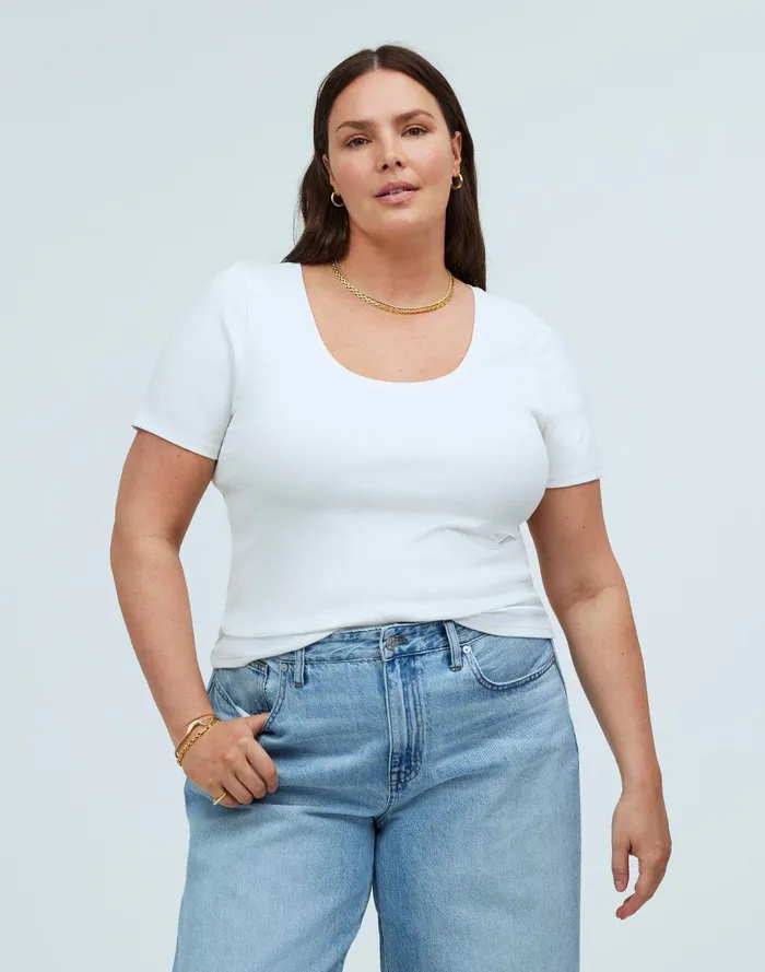 Women Tees Madewell Supima Rib Scoopneck Tee