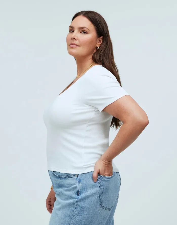 Women Tees Madewell Supima Rib Scoopneck Tee