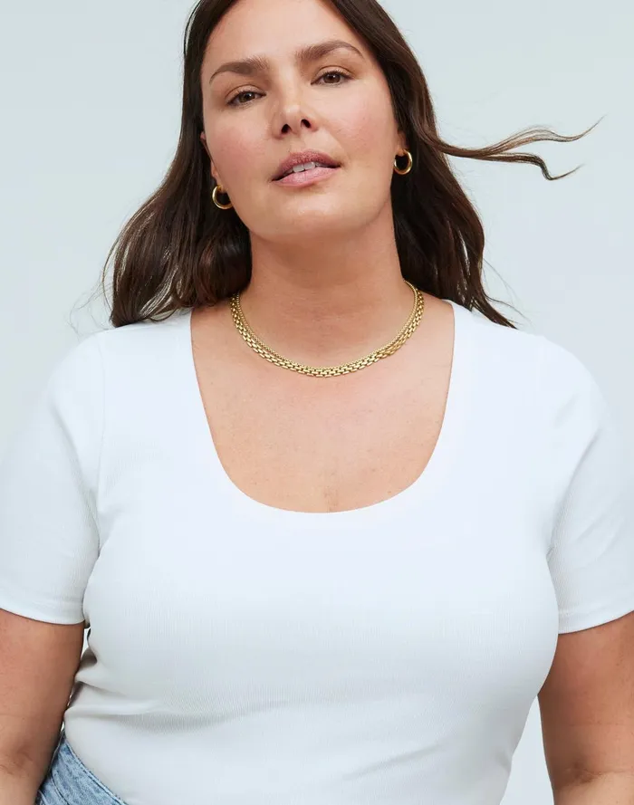 Women Tees Madewell Supima Rib Scoopneck Tee