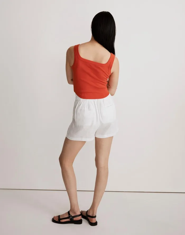 Women Tees Madewell The Tailored Crop Tank In Sleekhold