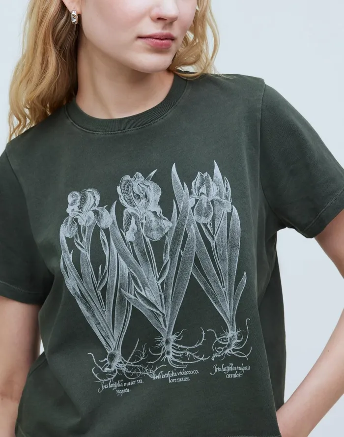 Women Tees Madewell X NYBG Graphic Softfade Cotton BoxyCrop Tee