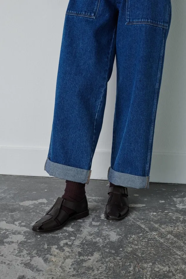 Women THABOR JEANS Washed Blue Denim Soeur Trousers