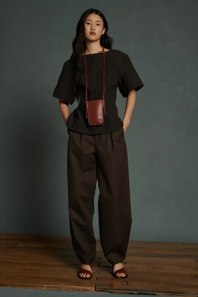 Women TIMON TROUSERS Dark Brown Soeur Trousers