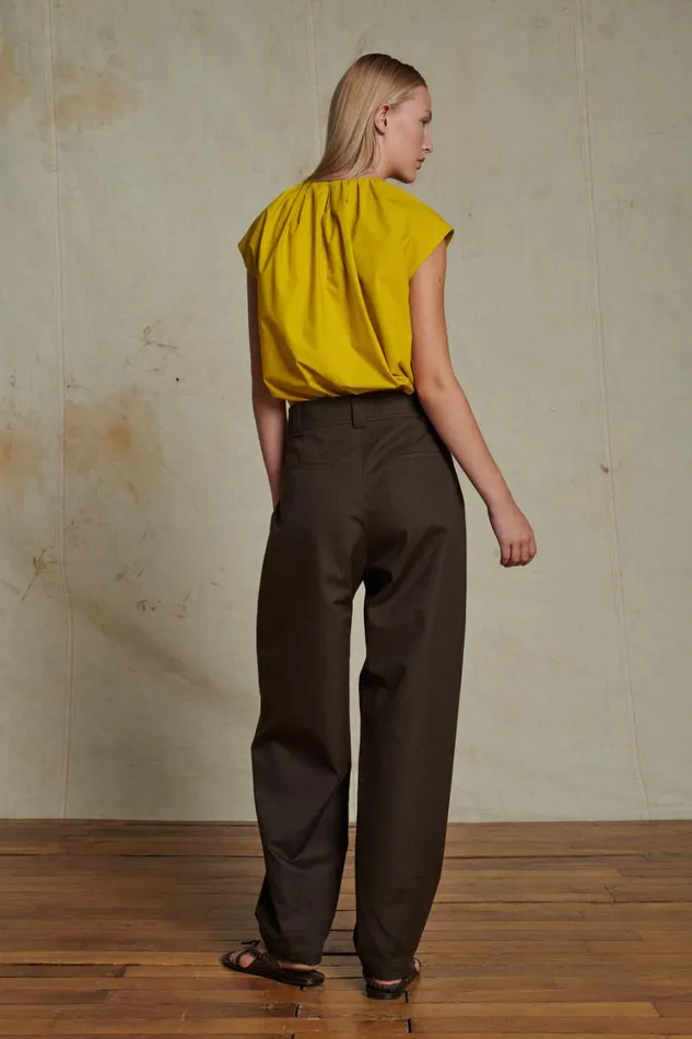 Women TIMON TROUSERS Dark Brown Soeur Trousers