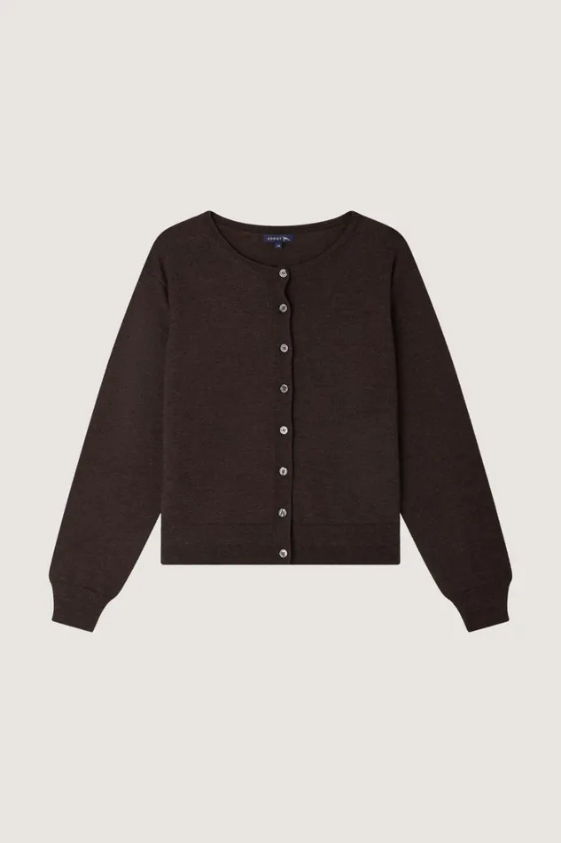 Women TITA CARDIGAN Dark Brown Soeur Jumpers and Cardigans